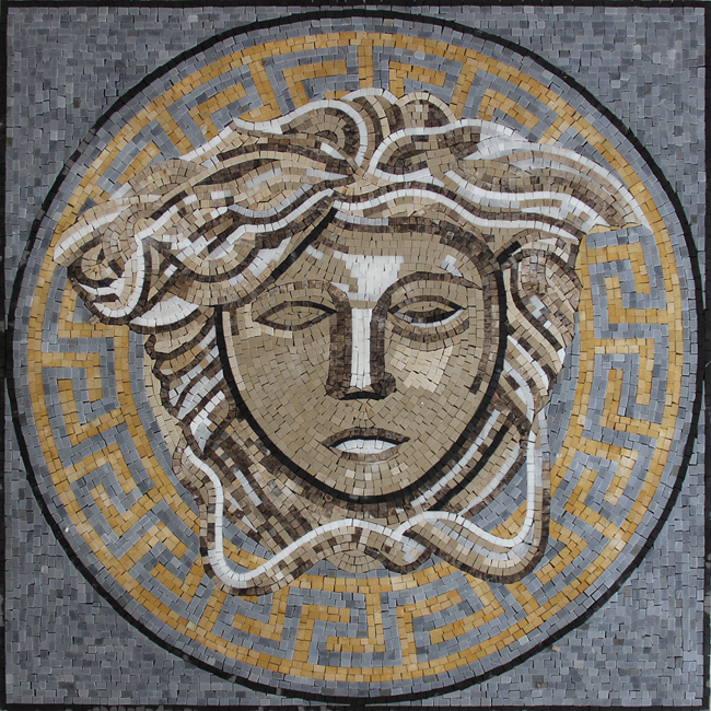 FG1122 Medusa Geometrical Square Handmade Wall Mosaic | Mosaic Marble