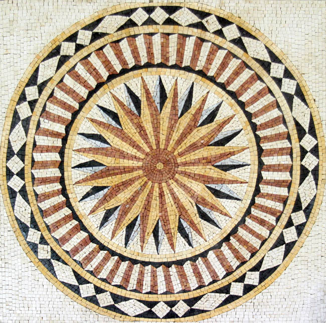 GEO697 Moroccan Sunlight Mosaic | Mosaic Marble
