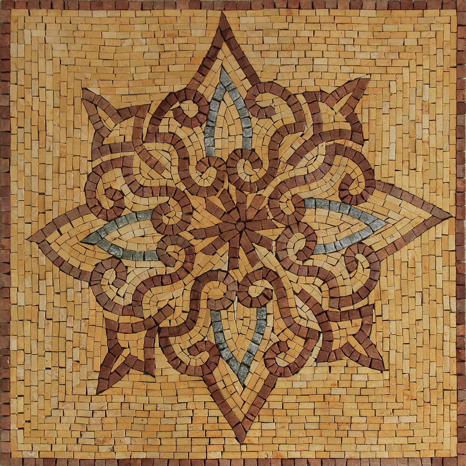 Yellow Mosaic Square Tile | Mosaic Marble