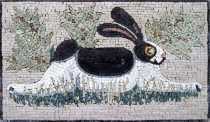 AN100 B&W rabbit Mosaic