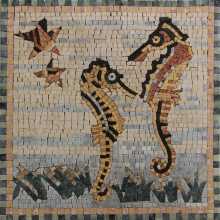 AN1140 Two Seahorses Mosaic