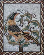 AN1143 Artistic Bird in Leaves Mosaic