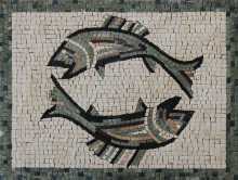 AN1203 Pisces Fish Double Charm  Mosaic