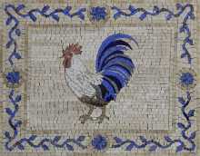 AN1242 Rooster Animal Garden Outdoor Home Art  Mosaic