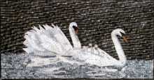 AN130 Majestic white swans Mosaic