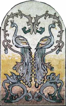 AN136 Elegant peacock art Mosaic