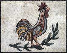 Colorful Rooster Mosaic