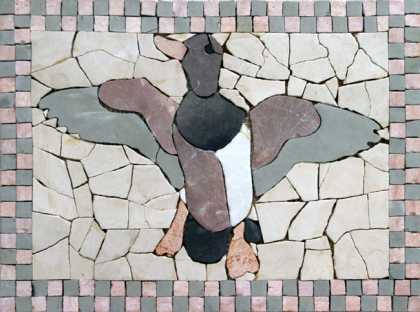 AN141 Duck on cut tiles background Mosaic