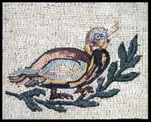 Pompeii Mosaic Bird