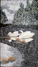 AN178 White swans landscape Mosaic