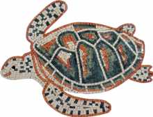 Green & Red Sea Turtle Mosaic