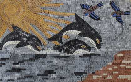 Killer Whales and Birds Summer Mosaic