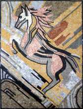 AN218 Linear pastel horse Mosaic