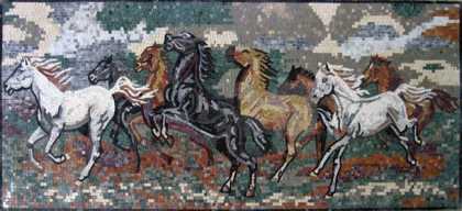 AN237 Rectangular galloping horses Mosaic