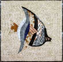 Angel Fish Pastel Colors Mosaic