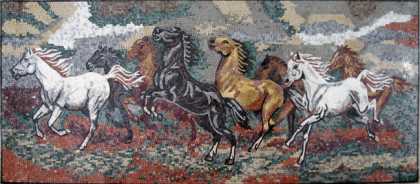 AN264 Horse group Mosaic