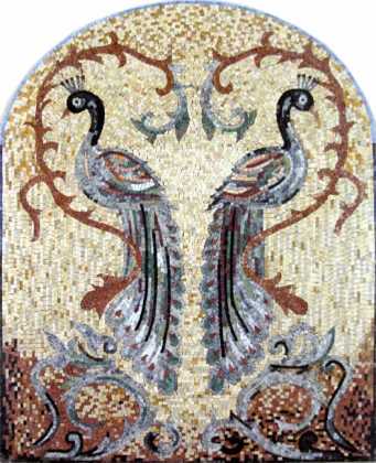 AN267 Beautiful pastel peacock art Mosaic