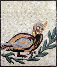 AN269 Colorful bird on branch Mosaic