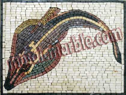AN389 Long tail fish Mosaic
