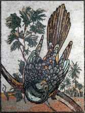 Vertical Bird Mural Mosaic