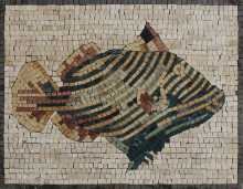 AN502 Cute Striped Fish Mosaic
