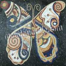 AN666 Big colorful stone tile butterfly