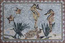 Seahorse Horizontal Wall Art Mosaic