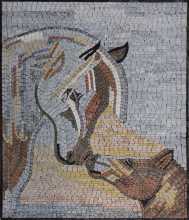 AN852 Mother & baby kissing horses Mosaic