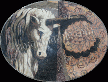 AN862 White unicorn art Mosaic