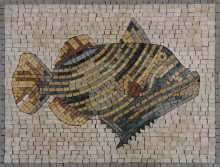 Striped Fish Wall or Pool Mosaic
