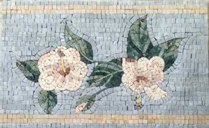 BD242 beautiful pastel flowers Mosaic