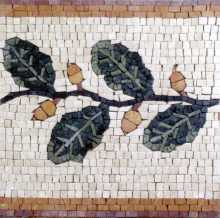 BD264 yellow buds and leaves border Mosaic