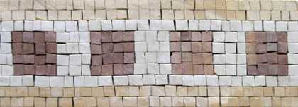 BD29 Brick squares on white background border Mosaic