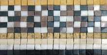 BD314 multicolor dotted stone border Mosaic