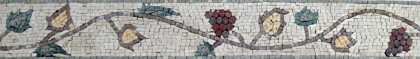 BD76 simple floral design border Mosaic