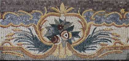 BD79 decorative floral design border Mosaic