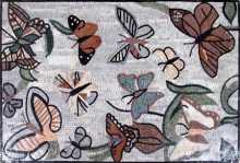 Rectangle Mosaic Mural Butterflies Collection