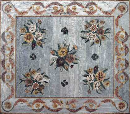 CR1 Elegant floral carpet Mosaic