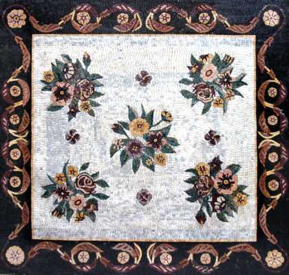 CR107 Elegant floral carpet Mosaic