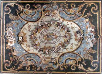 CR109 Artistic floral design carpet Mosaic