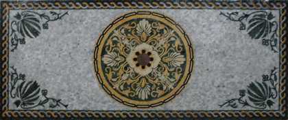 CR1100 Fleur De Lys Pattern Repetitive Floor  Mosaic