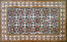 CR116 Floral circular design carpet Mosaic
