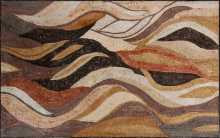 CR1178 Earth colors waves carpet Mosaic