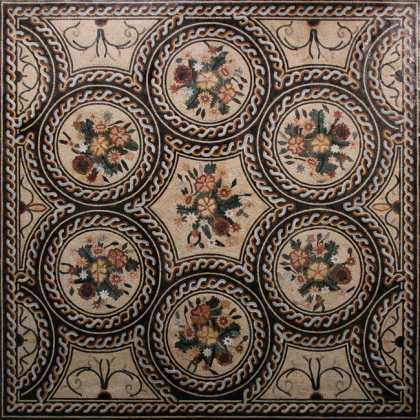 CR1226 Floral Masterpiece Rug Decor Art  Mosaic