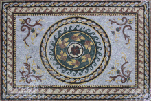CR1252 Traditional Floor Rug Carpet Wavy Mosaic