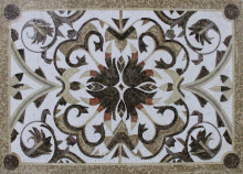 CR1269 Carpet Handmade Earth Tones Home Decor  Mosaic