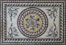 CR1276 Handmade Ancient Design Carpet Roman  Mosaic