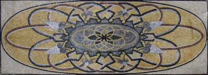 CR129 Handmade Rectangular Carpet Floor Rug  Mosaic