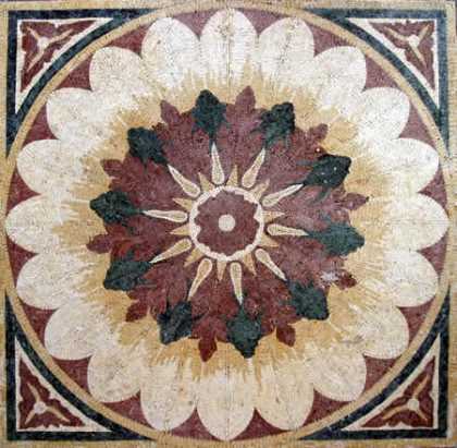 CR13 Burgundy beautiful floral carpet Mosaic