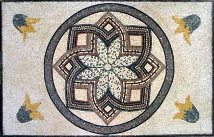 CR136 Geometric flower shape carpet Mosaic
